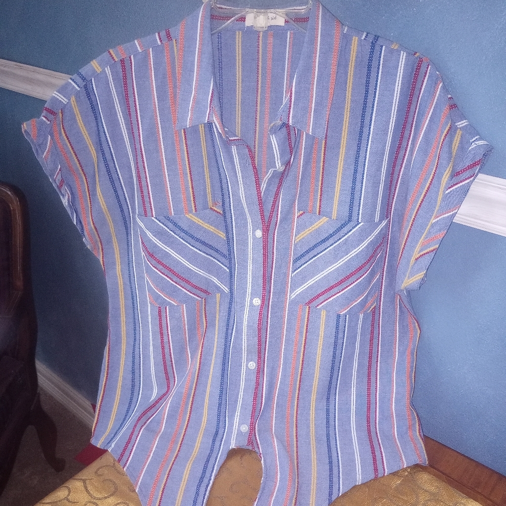 Sandy & Sid Lady Chambray Top